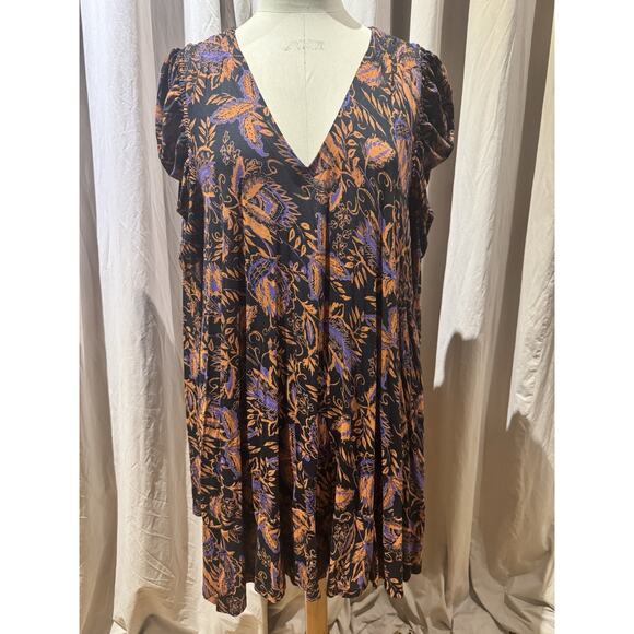 Free People Dresses & Skirts - Free People Ruched Sleeve Babydoll Dress XL NWT